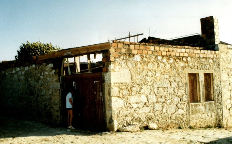 Stone house during the restoration